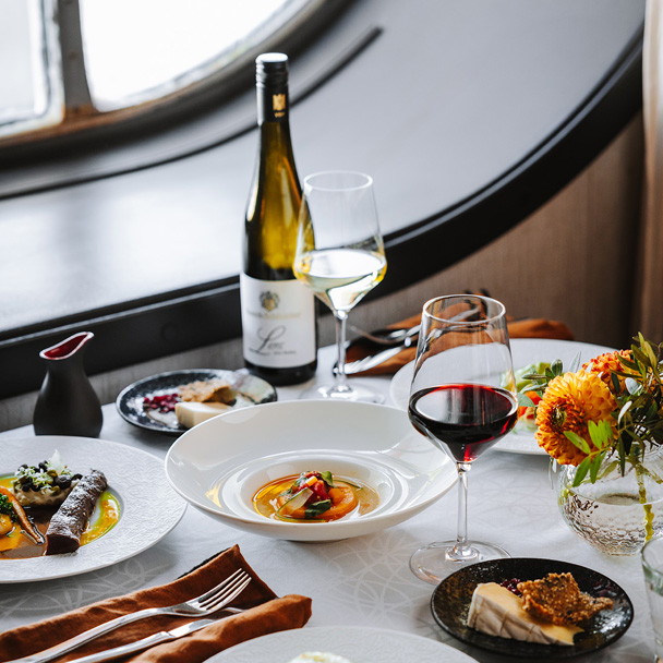 Chef´s Kitchen -ravintolan Menu Nordic -annoksia