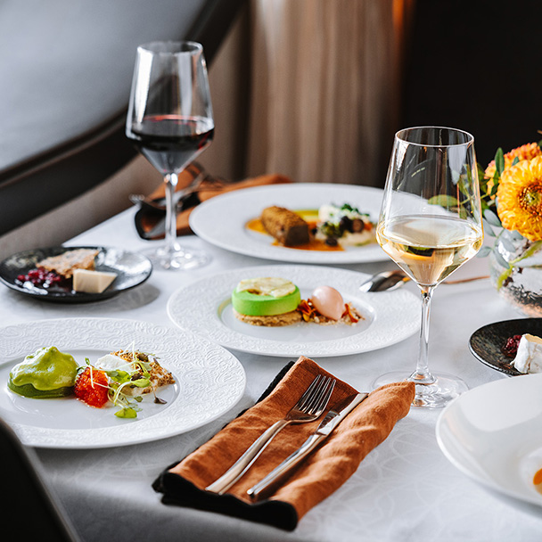 Bon Vivant -ravintolan Menu Nordic Vegan 11.9.2024-14.1.2025 annoksia